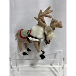AnnaLee‎ Christmas Reindeer Plush Figure Holiday Santa